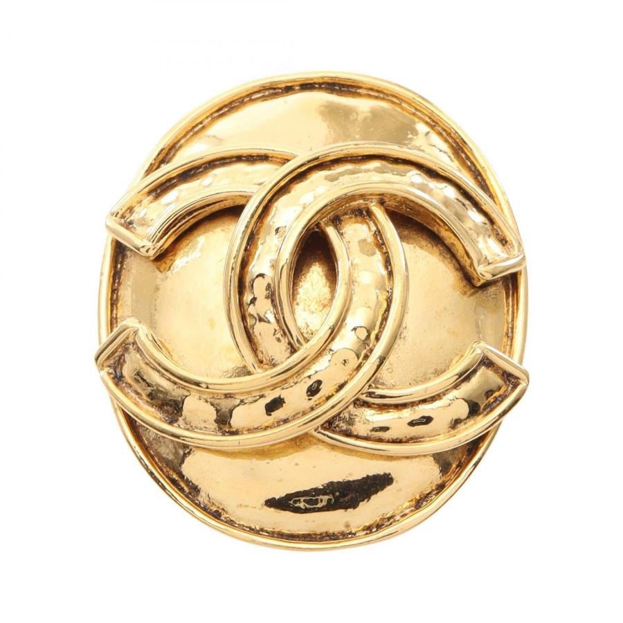 (希少)レア品CHANELココマーク ラウンド ブローチ ゴールド CHANEL（シャネル） 爆買 ココマーク ブランドオフ CHANEL GP