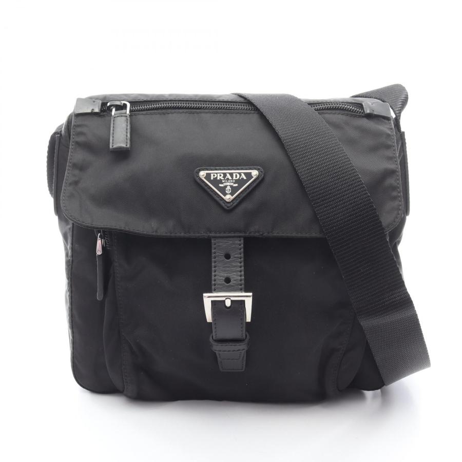 本物 プラダ PRADA ヴェラ ショルダーバッグ ポシェット ナイロン ブラック B1738 Vela バッグ 中古・ PRADA（プラダ） VELA ブランドオフ ナイロン ショルダーバッグ