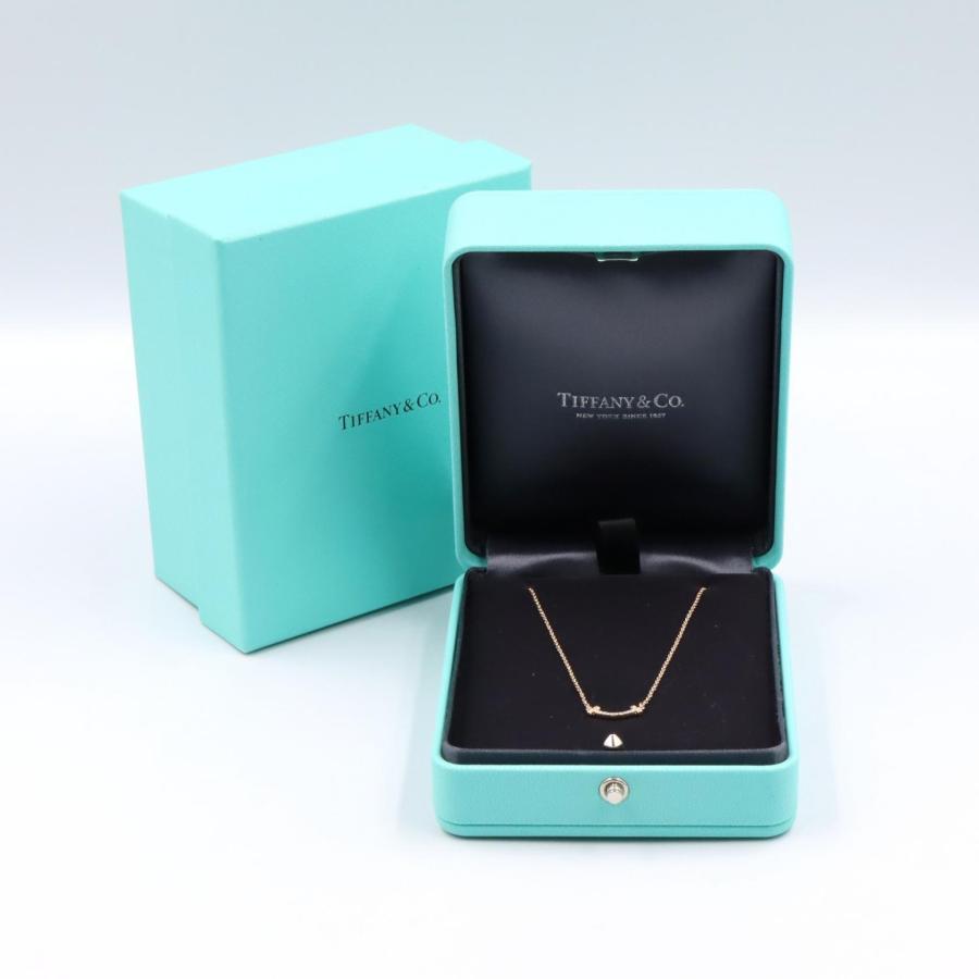 【箱つき極美品】スマイル ミニ ダイヤ ネックレス ローズゴールド500円引き中 TIFFANY&Co.（ティファニー） 爆買 Tスマイル ダイヤ ネックレス ミニ