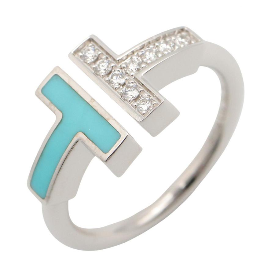 TIFFANY&Co.（ティファニー） Tワイヤー ターコイズ ダイヤ リング 
