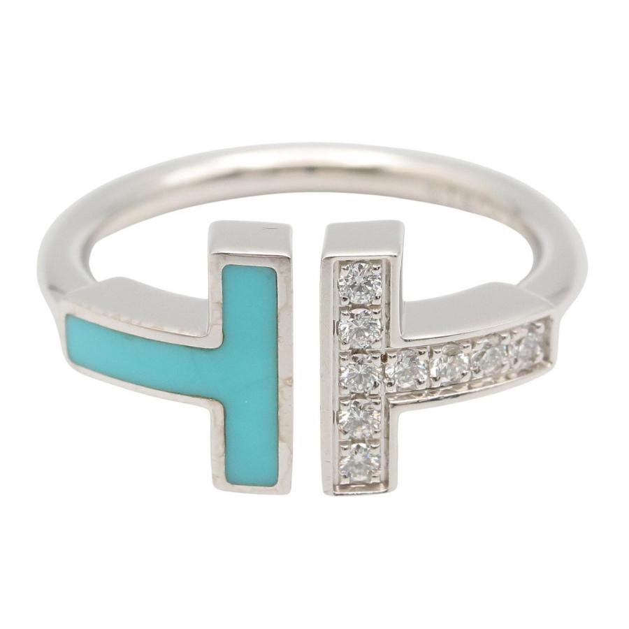 TIFFANY&Co.（ティファニー） Tワイヤー ターコイズ ダイヤ リング 