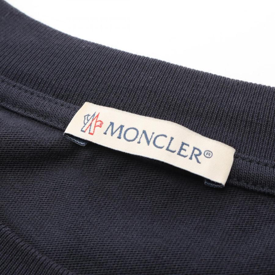 【新品未使用】MONCLER ロゴ刺繍 コットン Tシャツ モンクレール MONCLER レディーストップス ロゴ刺繍Tシャツ