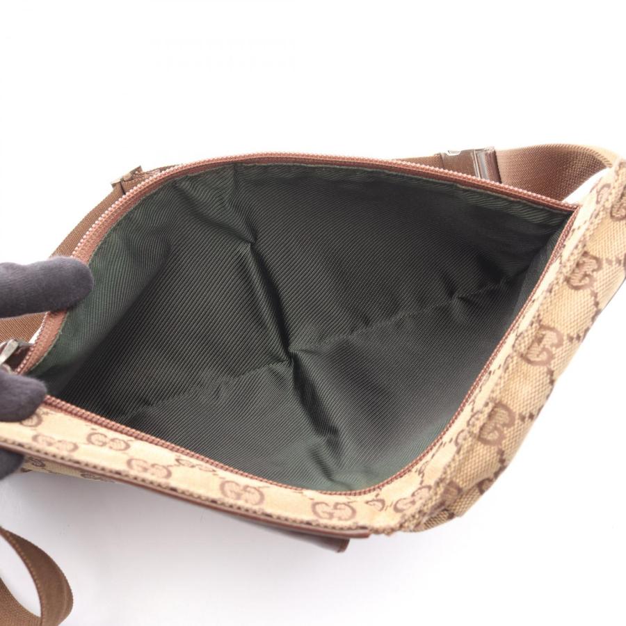 グッチ GGキャンバス ブランドオフ GUCCI キャンバス ウエストバッグ ボディバッグ ナイロンキャンバス 中古 メ