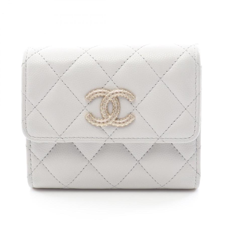 CHANEL（シャネル） マトラッセ ブランドオフ キャビアスキン(グレ 