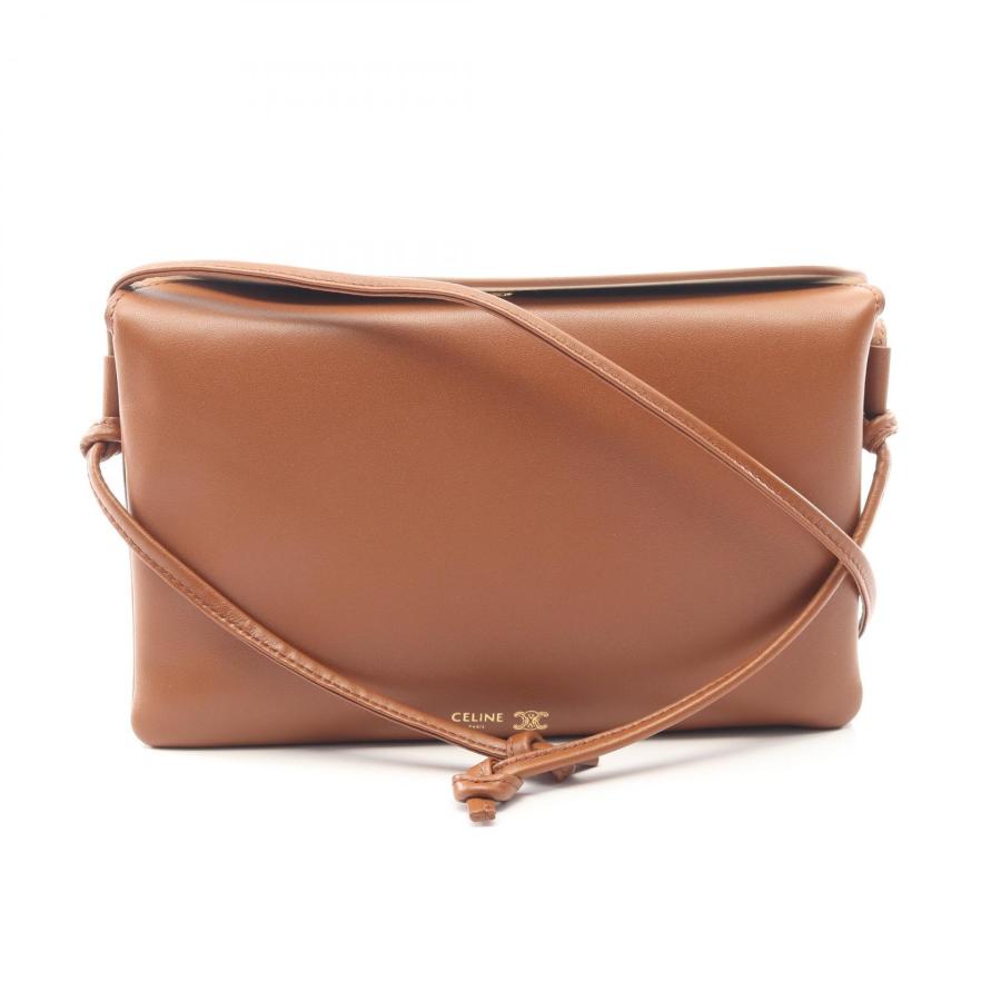 セリーヌ CELINE ショルダーバッグ トリオンフ フラップメッセンジャー ブラウン CELINE - CELINE セリーヌ ショルダーバッグ トリオンフ フラップ