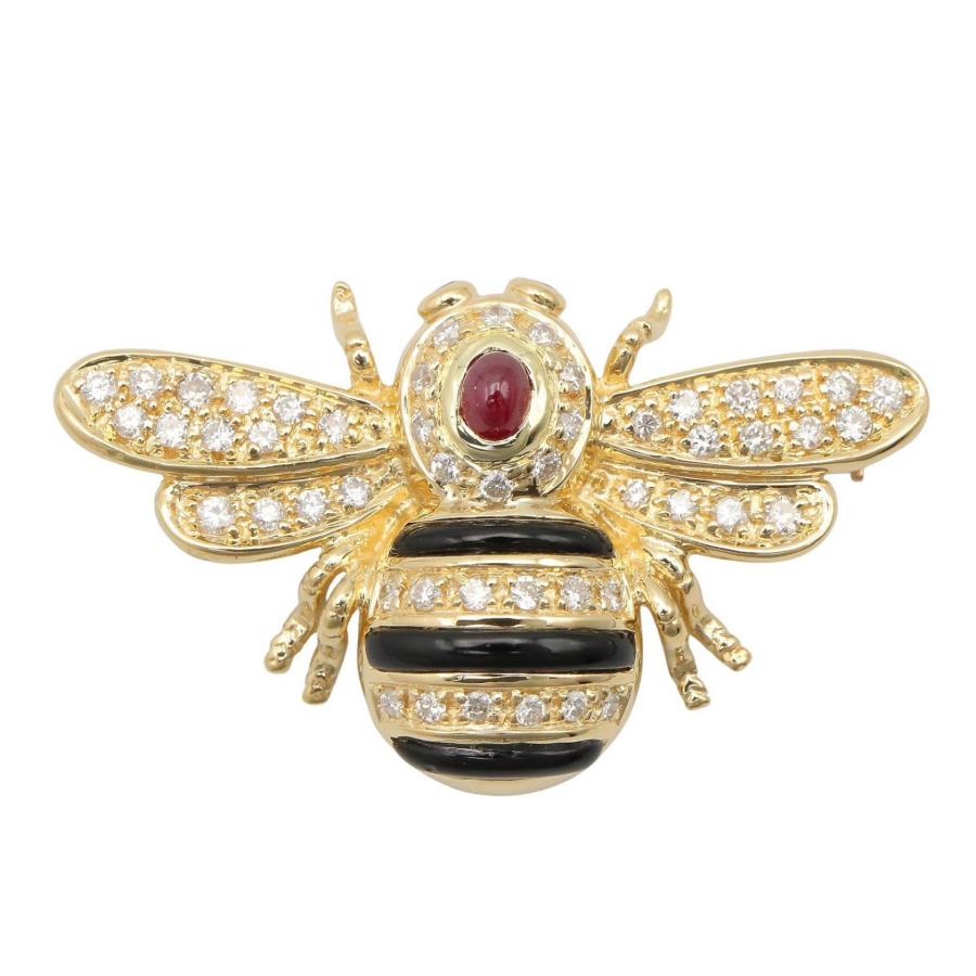 ジュエリー ルビー ダイヤ オニキス ブローチ ブランドオフ JEWELRY 