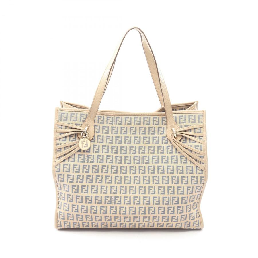フェンディ FENDI ロゴ ズッキーノ 7VA240 ポーチ付き カバン トートバッグ 肩掛け ハンドバッグ ショルダーバッグ ナイロン ベージュ FENDI（フェンディ） ズッキーノ ブランドオフ キャンバス トート
