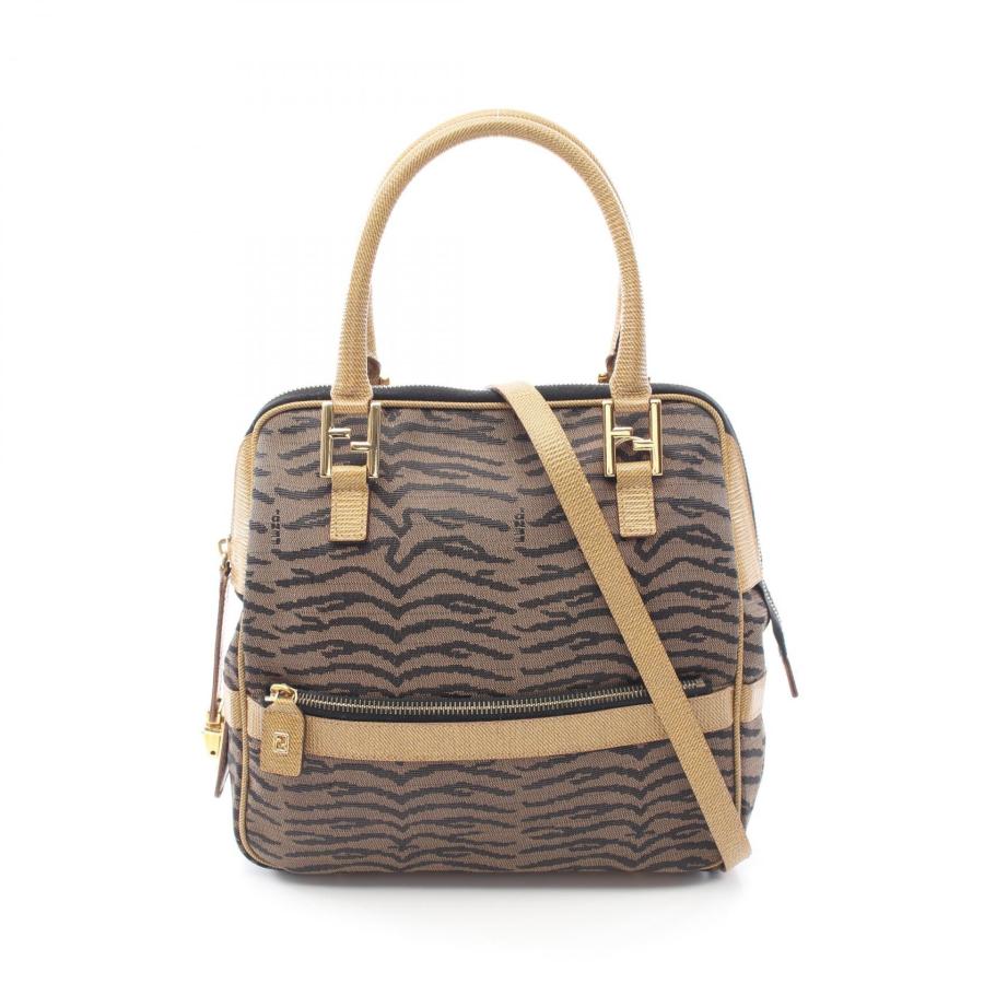 FENDI（フェンディ） ゼブラ 2WAY ブランドオフ キャンバス トート