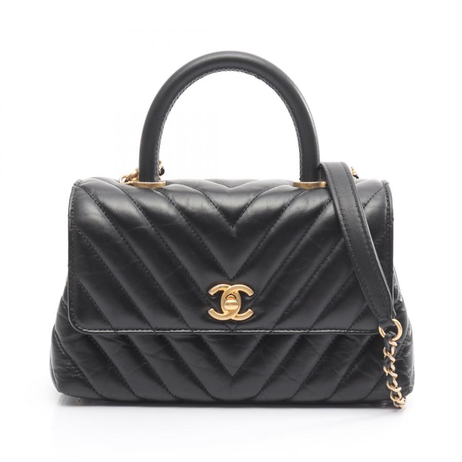 CHANEL（シャネル） ココハンドル フラップ Vステッチ シェブロン 2WAY