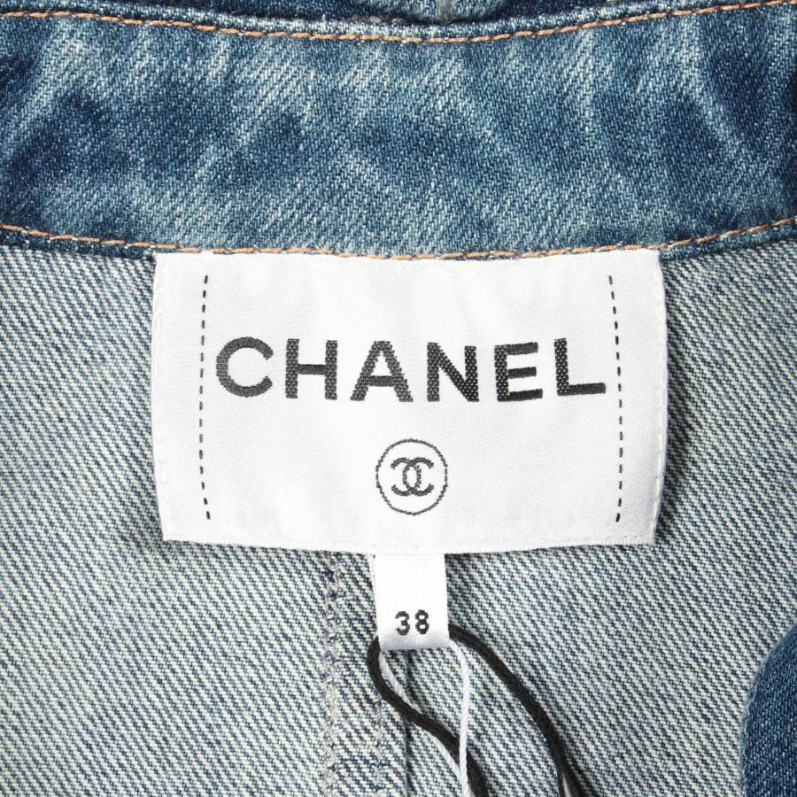 CHANEL - 値下げ品　シャネル　デニム　ジャケット　スパンコールがゴージャス CHANEL（シャネル） ココマークボタン スパンコール ブランドオフ