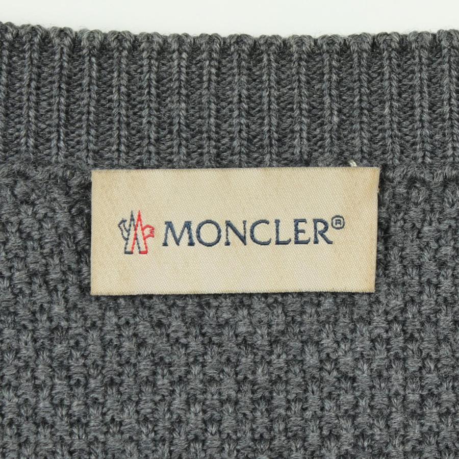 美品/MONCLER ハイブリッド ニット ダウンジャケット　グレー　切替 MONCLER（モンクレール） ニット切替 ブランドオフ ナイロン ダウン