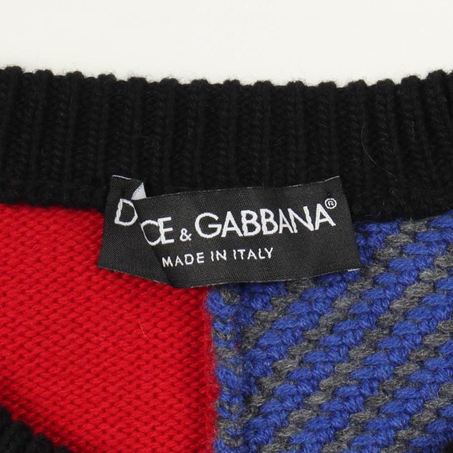 ドルチェアンドガッバーナ ドッキング クルーネック ブランドオフ DOLCE & GABBANA ウール ニット 中古 メンズ_2