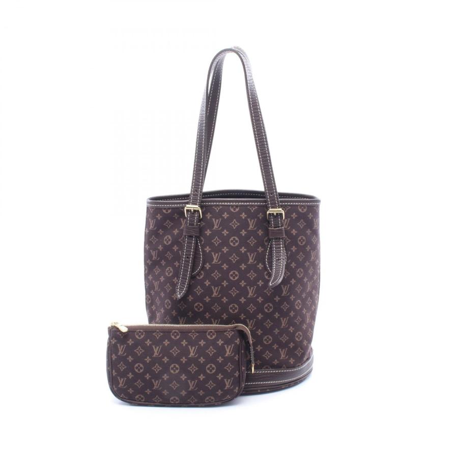 本物 ルイヴィトン LOUIS VUITTON LV バケット PM モノグラム ミニラン ショルダーバッグ トートバッグ エベヌ M95226 ビトン バッグ 中古・ LOUIS VUITTON（ルイ・ヴィトン） バケットPM ブランドオフ トート