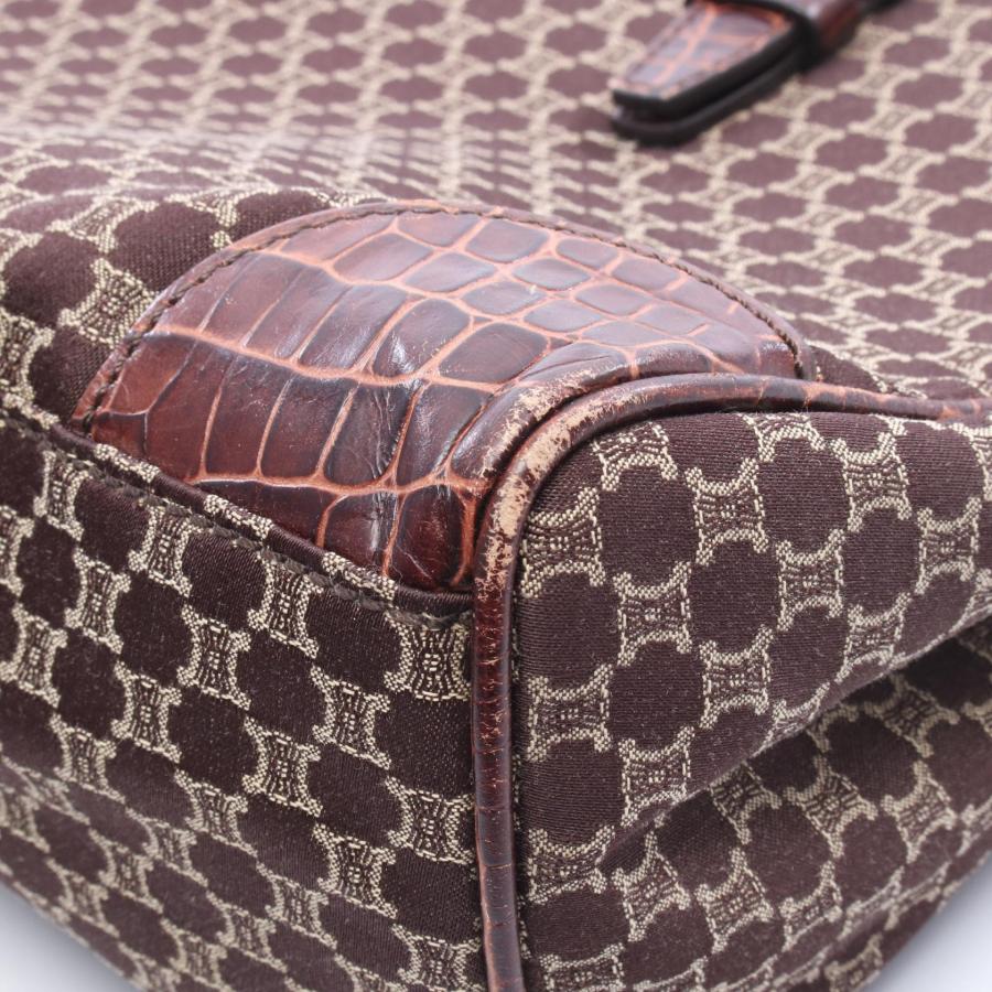 CELINE（セリーヌ） マカダム クロコ型押し ブランドオフ キャンバス