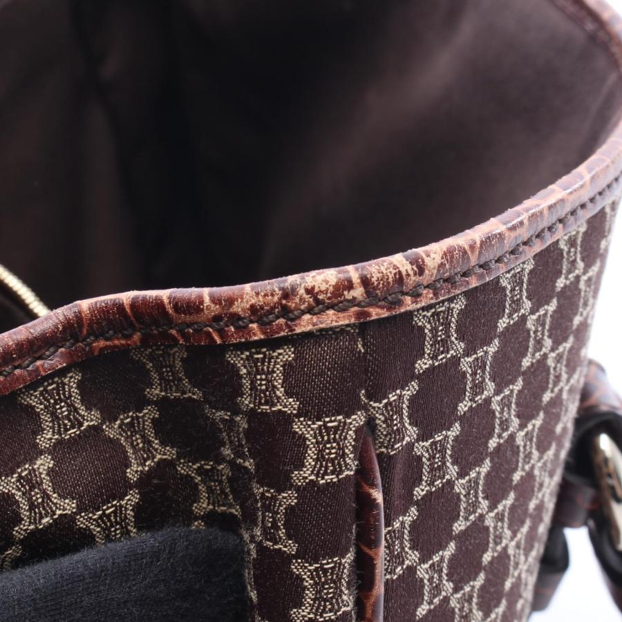 CELINE（セリーヌ） マカダム クロコ型押し ブランドオフ キャンバス 
