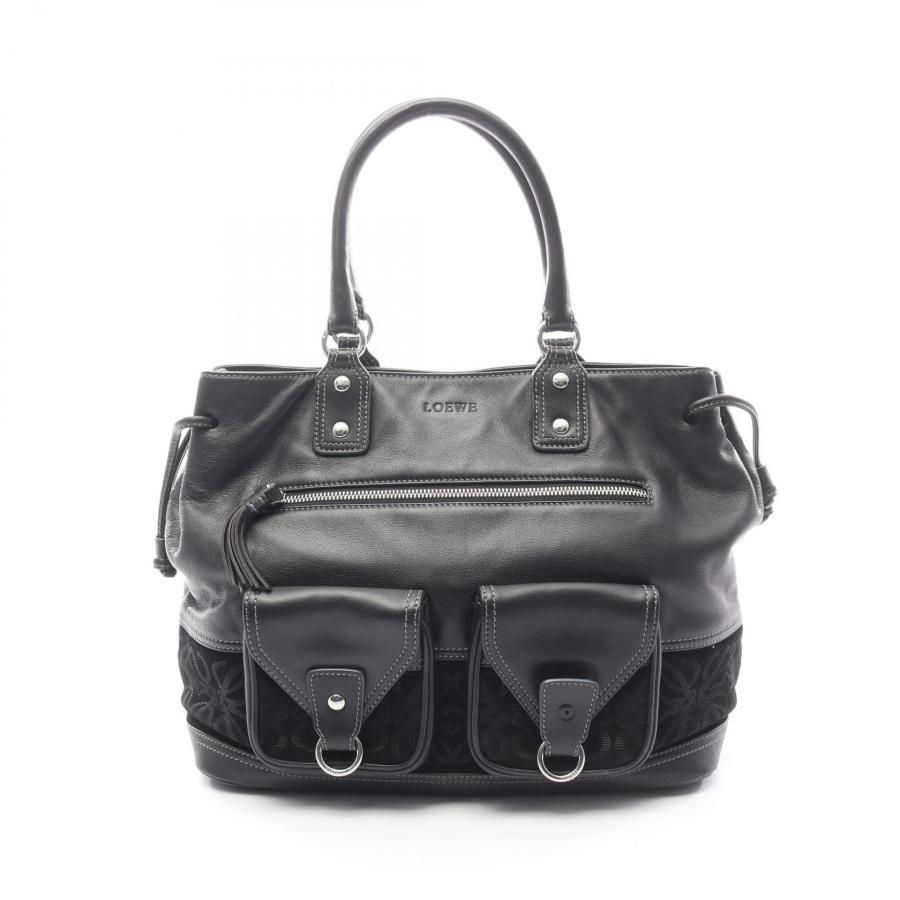LOEWE（ロエベ） アナグラム ブランドオフ レザー ハンドバッグ レザー