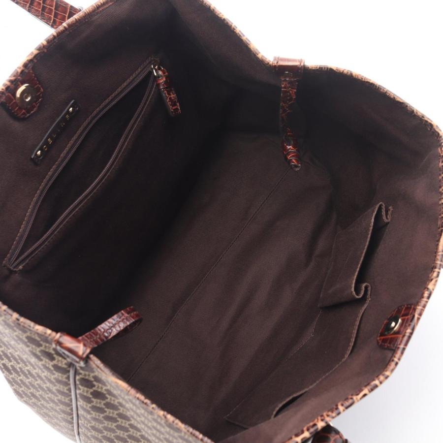 CELINE（セリーヌ） マカダム クロコ型押し ブランドオフ キャンバス 
