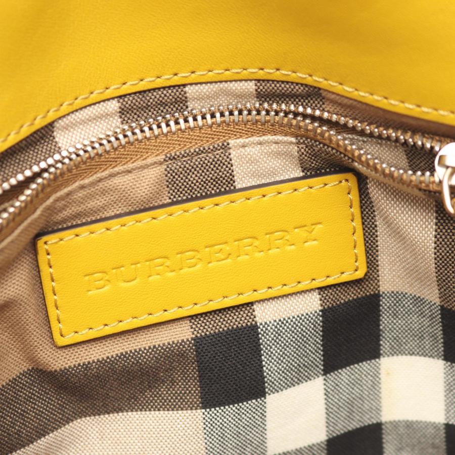 Burberry レザー　ショルダーバッグ BURBERRY（バーバリー） ロゴ ブランドオフ レザー ショルダーバッグ