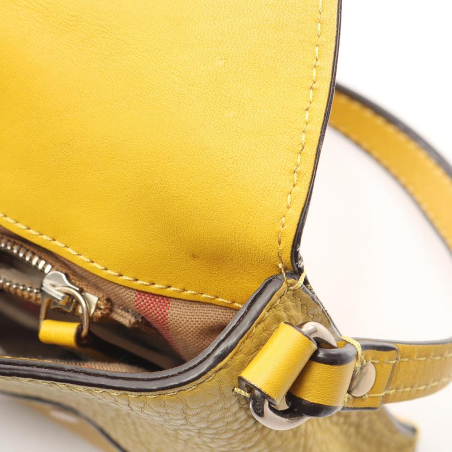 BURBERRY（バーバリー） ロゴ ブランドオフ レザー ショルダーバッグ