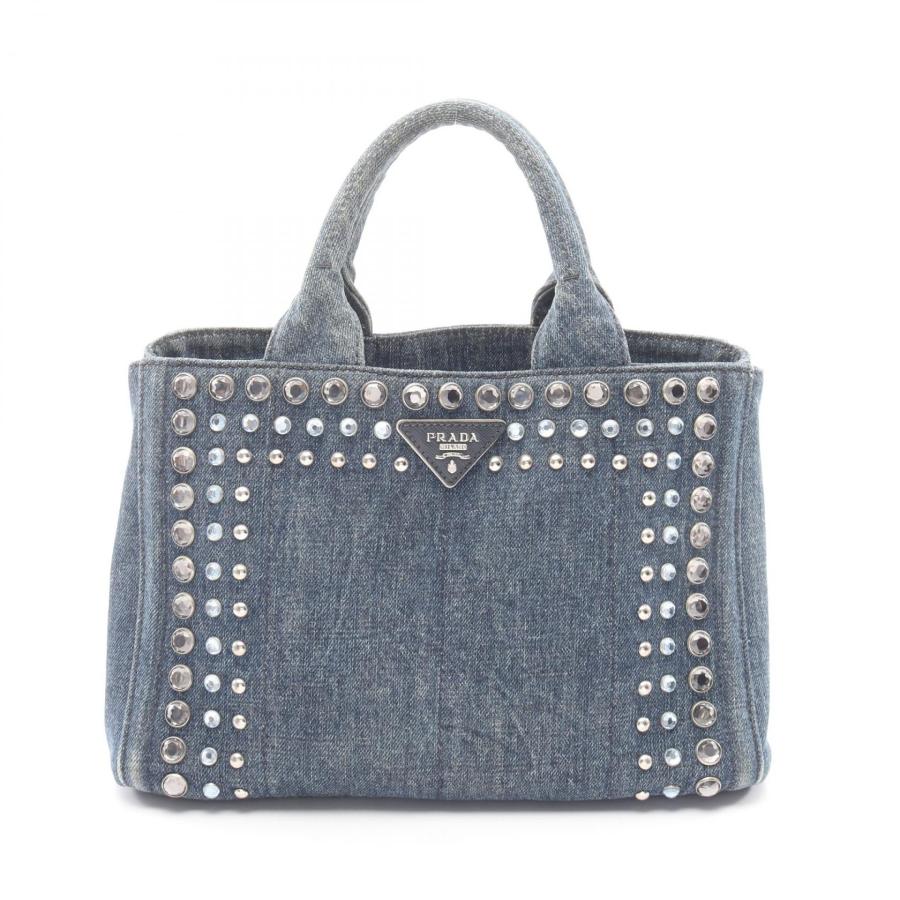 未開封❣️日本未入荷❣️PRADA カナパ トートスタッズ デニム PRADA（プラダ） CANAPA カナパ ビジュー スタッズ ブランドオフ