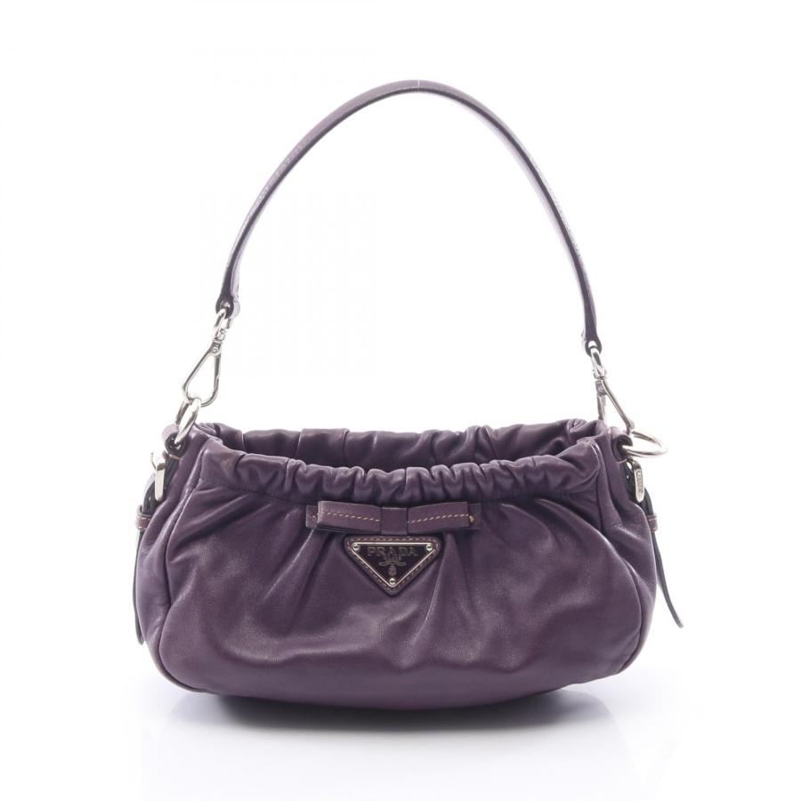 PRADA（プラダ） 三角プレート リボン ブランドオフ レザー ショルダー