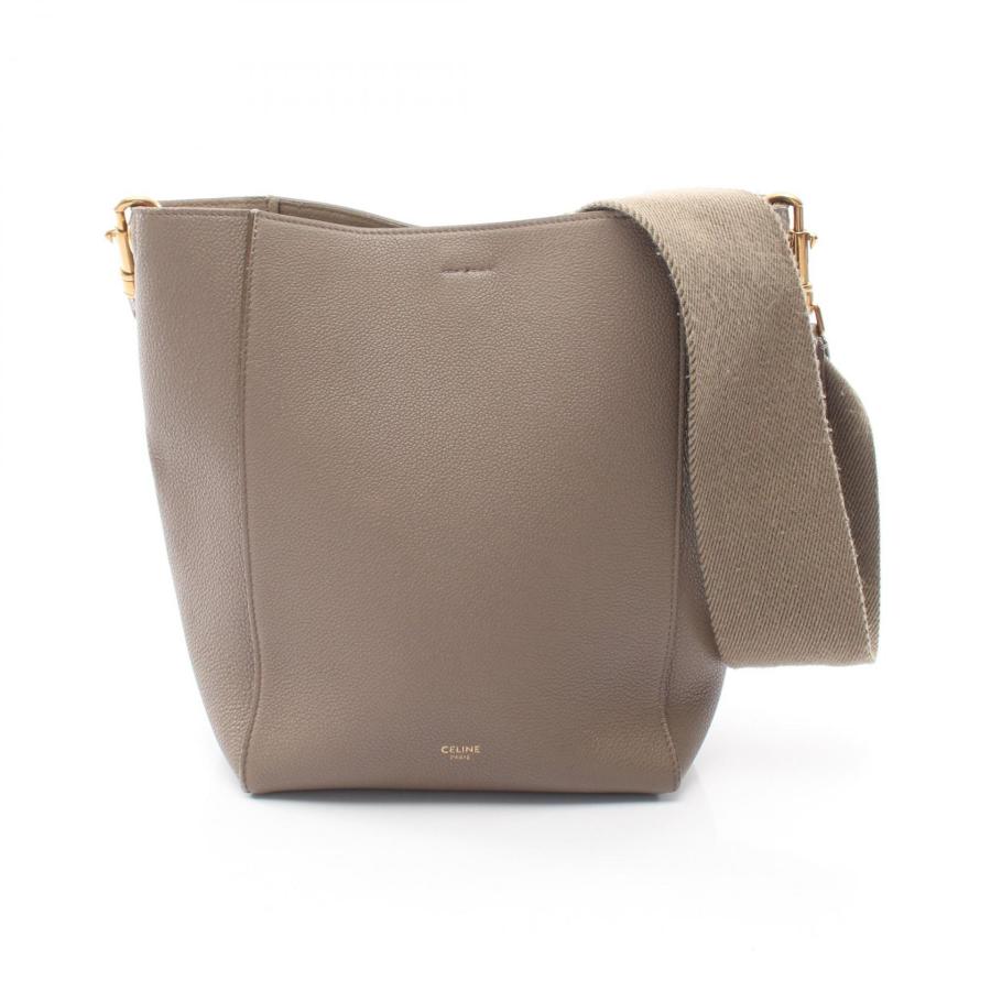 CELINE（セリーヌ） サングル バケット スモール ブランドオフ レザー 