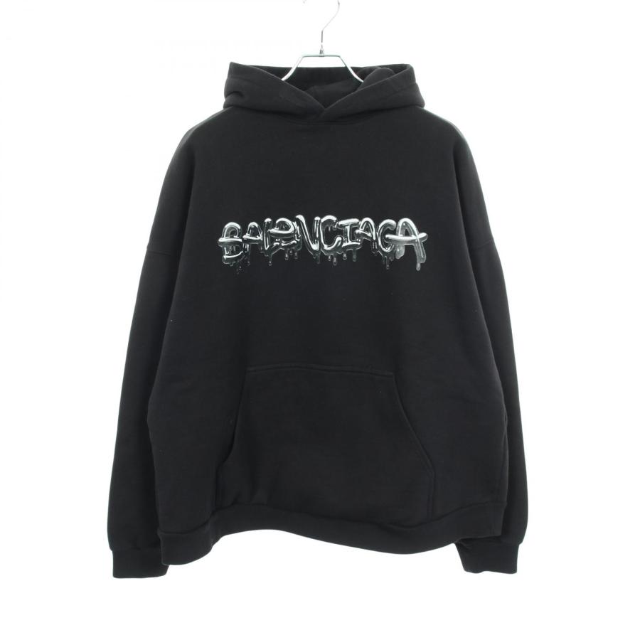 BALENCIAGA バレンシアガ パーカー ロゴプリント BALENCIAGA（バレンシアガ） ロゴプリント ブランドオフ コットン
