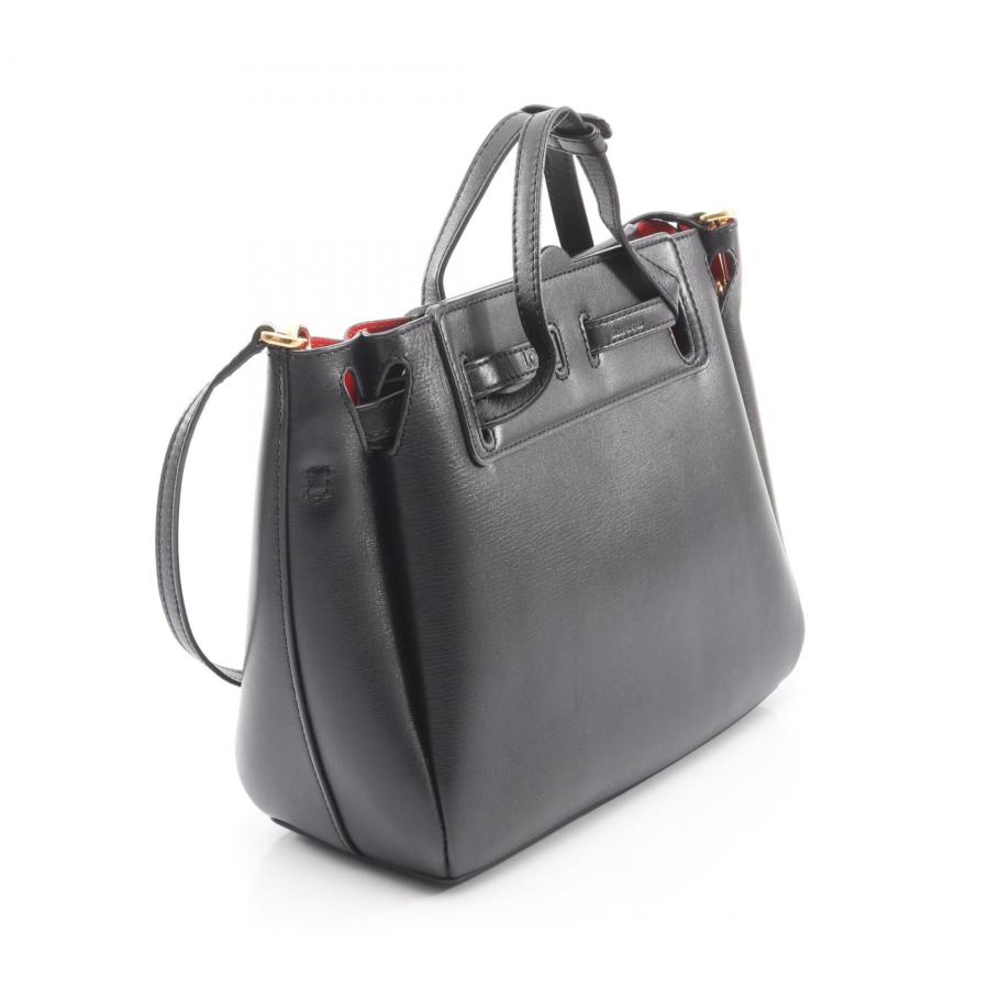 LOEWE 黒いレザーハンドバッグ タッセル付き LOEWE（ロエベ） LAZO MINI BAG ラゾ 2WAY ブランドオフ レザー