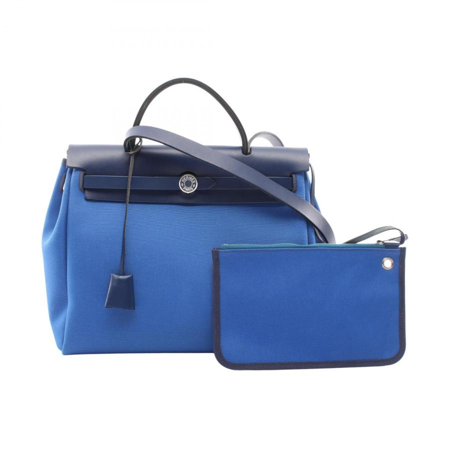 ✨HERMES✨エルメス✨ネイビー✨箱付き✨エールバッグ✨ハンドバッグ✨ HERMES（エルメス） エールバッグジップPM ブルーエレクトリック