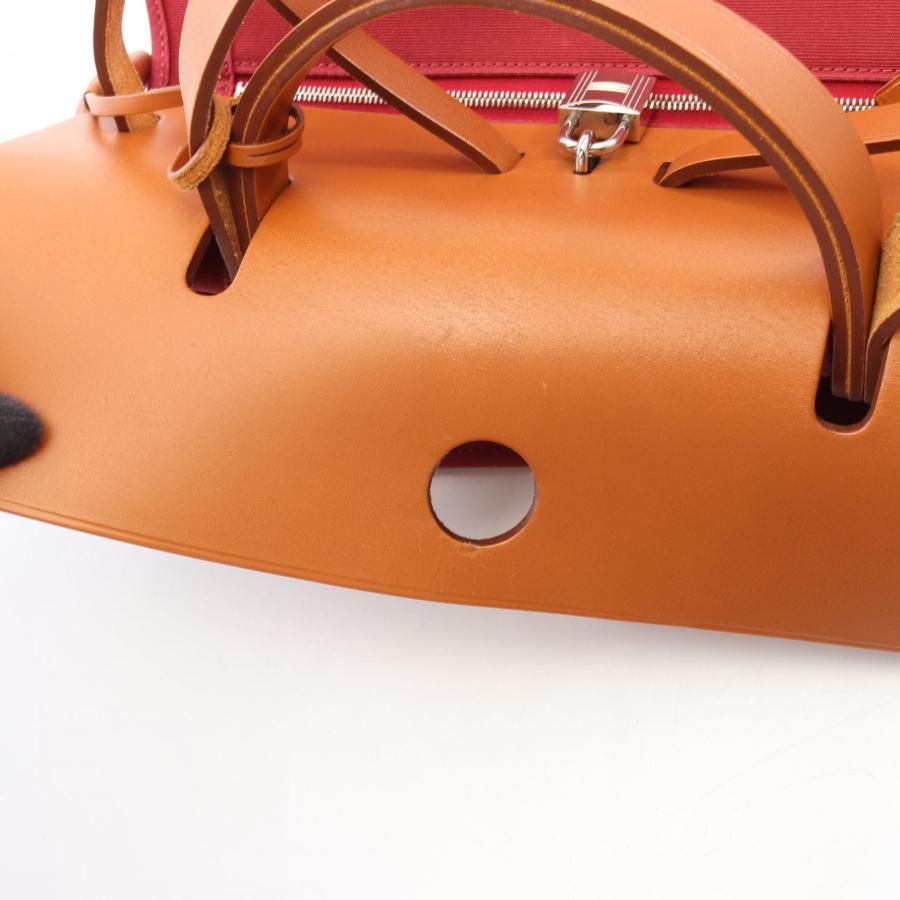 良品 HERMES エルメス エールバッグ PM ハンドバッグ ショルダーバッグ HERMES（エルメス） エールバッグジップPM ルビー ナチュラル 2WAY
