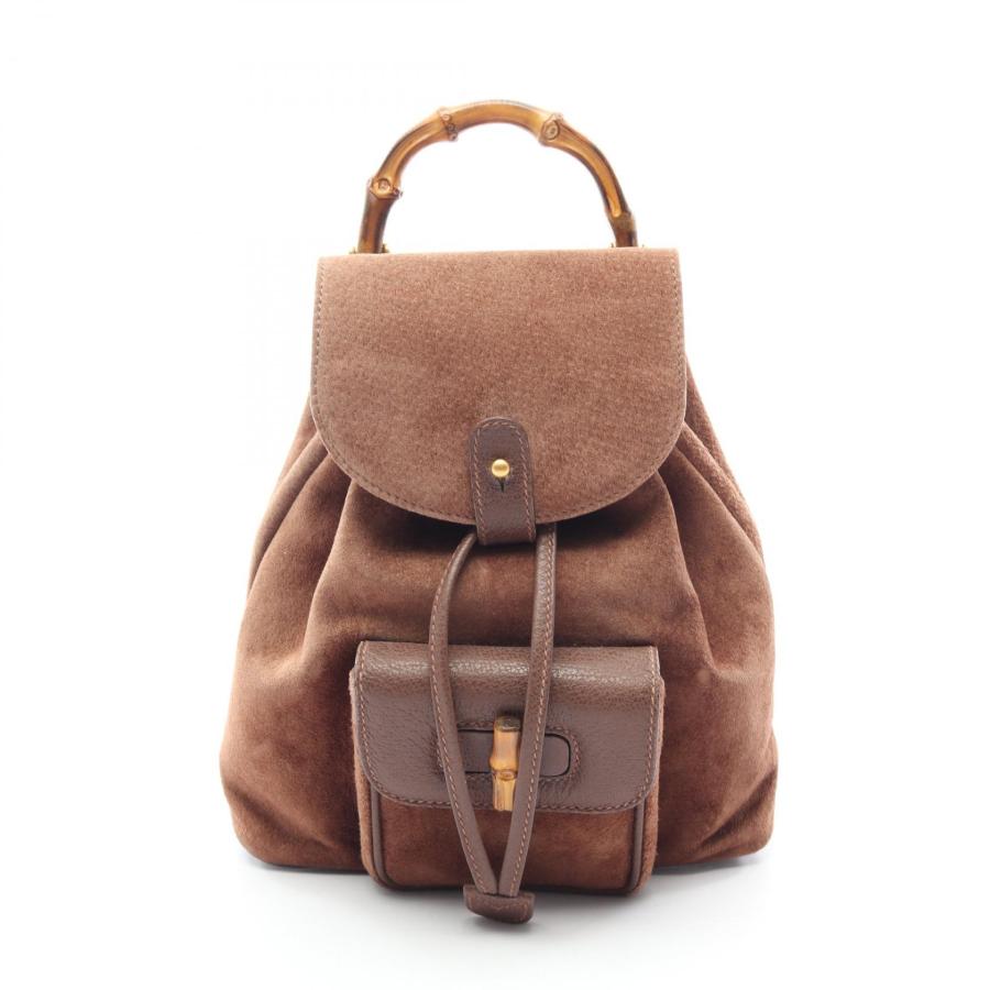 ミ*️様 GUCCI バンブー スエードリュック GUCCI（グッチ） バンブー ブランドオフ スウェード リュックサック