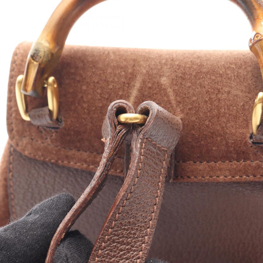 GUCCI（グッチ） バンブー ブランドオフ スウェード リュックサック