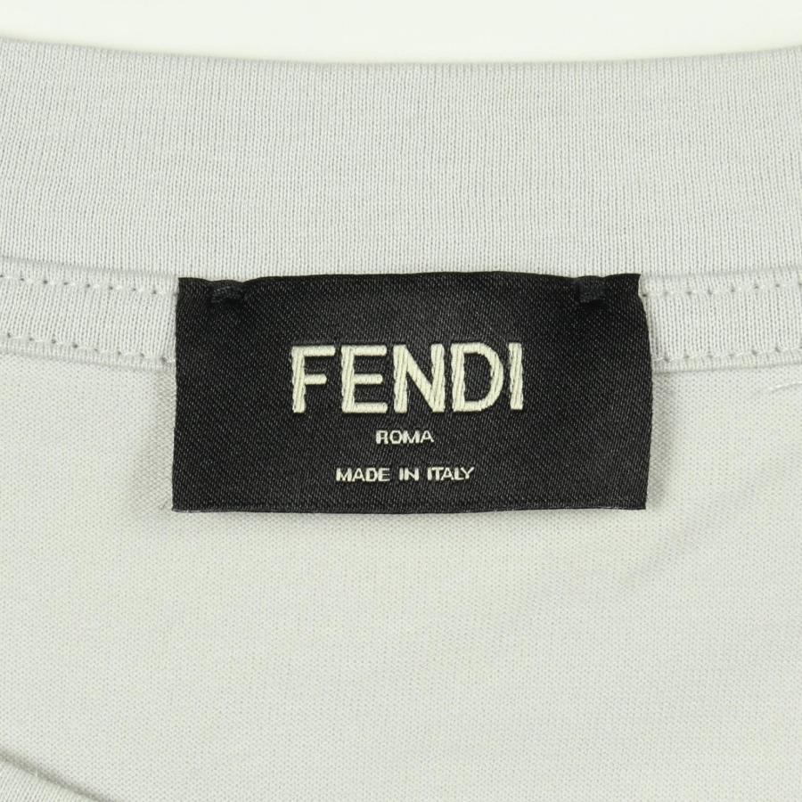 【美品】FENDI フェンディ ズッカ柄 FF柄 Tシャツ グレー 44 M FENDI（フェンディ） FFモチーフ ズッカ柄 ブランドオフ コットン 半袖