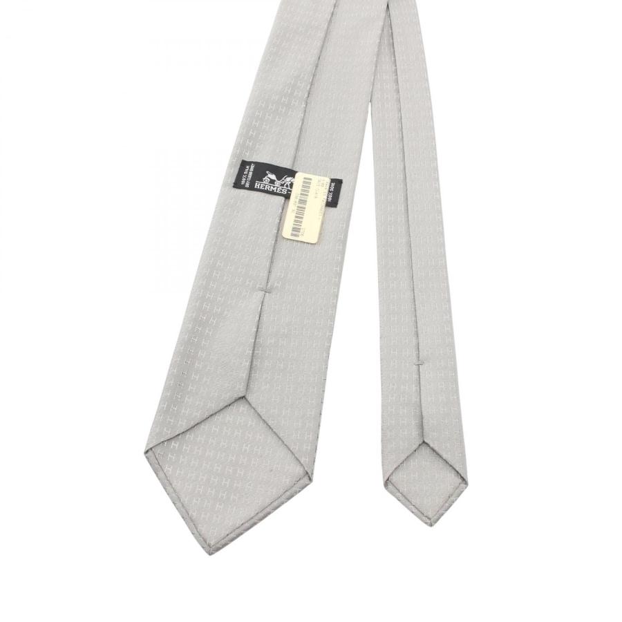 エルメス HERMES H柄 ネクタイ 衣料品 シルク シルク メンズ グレー系 【中古】 HERMES（エルメス） H柄 ブランドオフ シルク ネクタイ 中古 メンズ