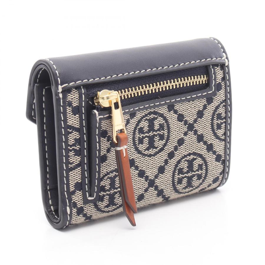 爆買 トリーバーチ Tモノグラム エンベロープ コンパクトウォレット ブランドオフ Tory Burch キャンバス 三つ折り財の画像