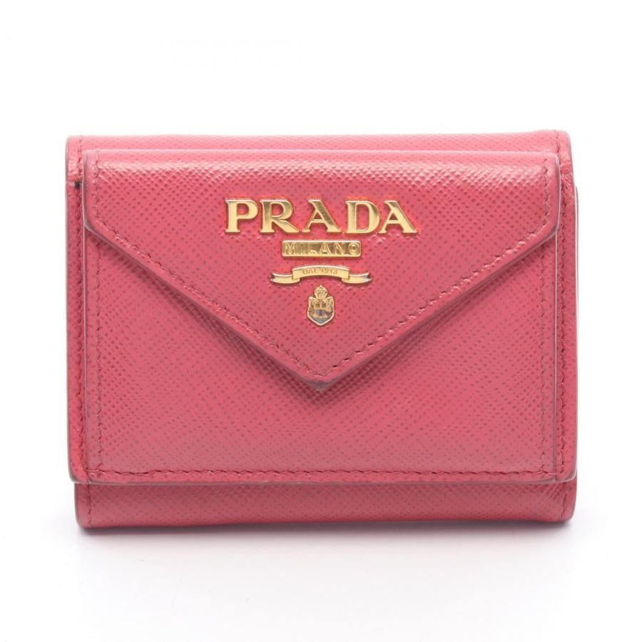 美品　PRADA プラダ　サフィアーノレザー　三つ折り財布　164 PRADA（プラダ） ブランドオフ サフィアーノレザー 三つ折り財布