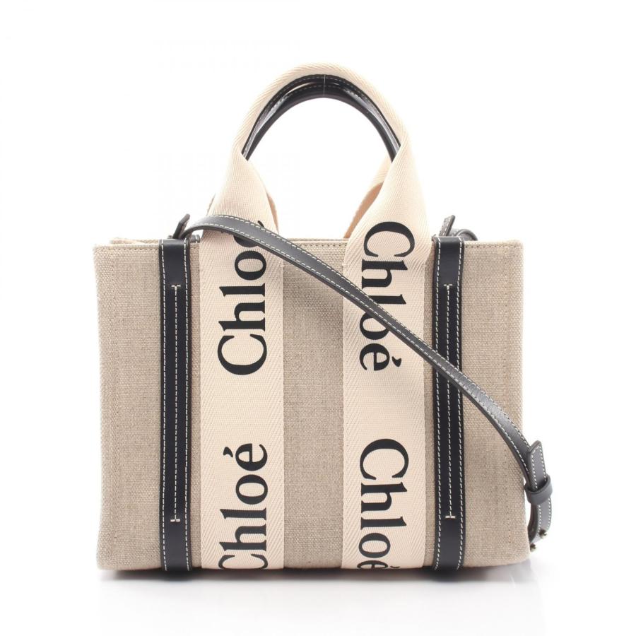 Chloe クロエ ウッディ スモール トートバッグ 2way キャンバス Chloe（クロエ） WOODY SMALL ウッディ スモール 2WAY ブランドオフ