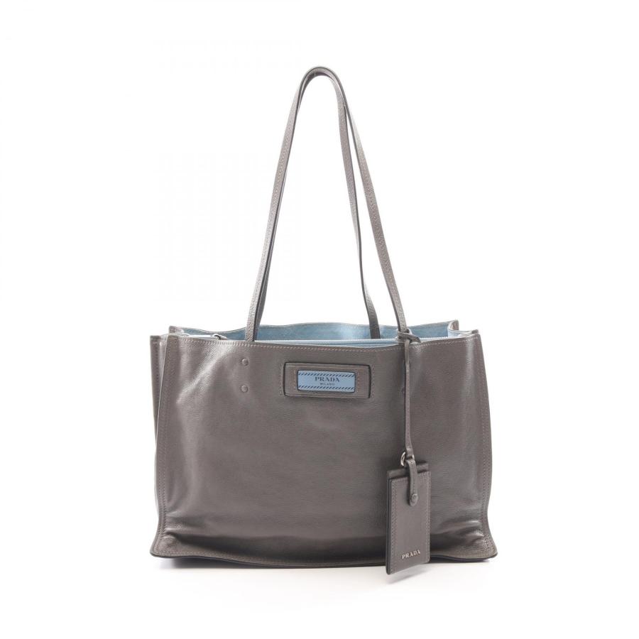 PRADA トートバッグ GLACE CALF PRADA（プラダ） GLACE'CALF エティケット ブランドオフ レザー トート