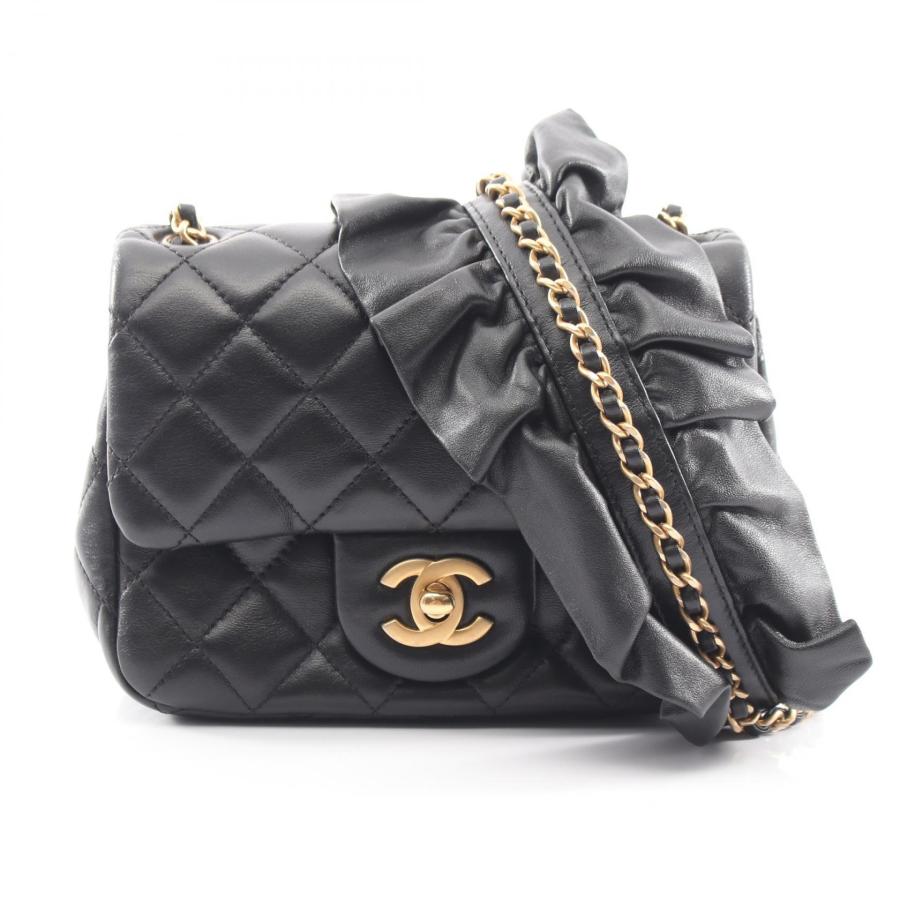 CHANEL（シャネル） ミニマトラッセ フリル ブランドオフ ラムスキン