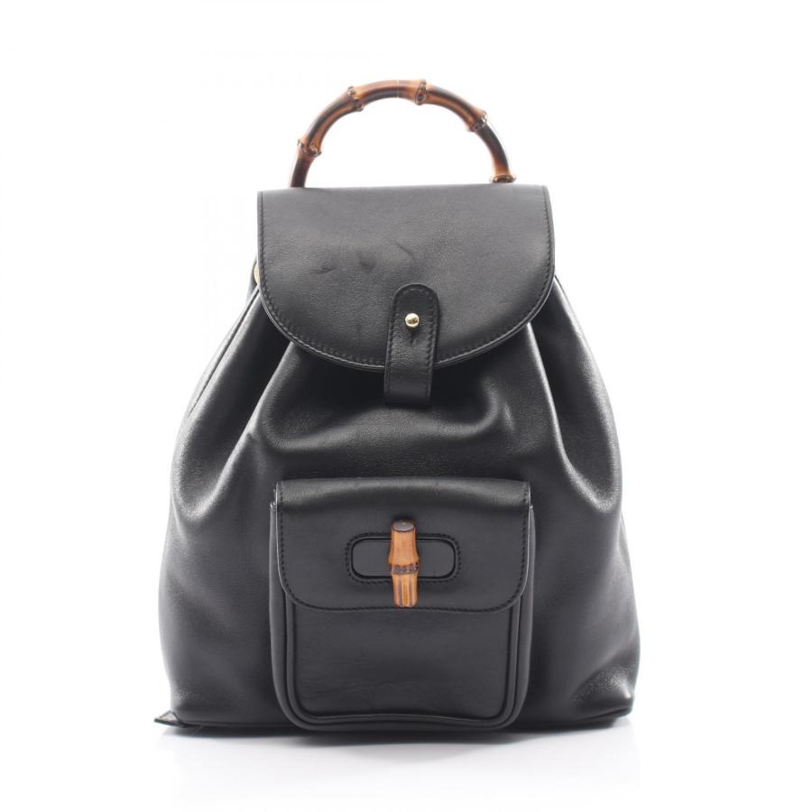 GUCCI（グッチ） バンブー ブランドオフ レザー リュックサック バック