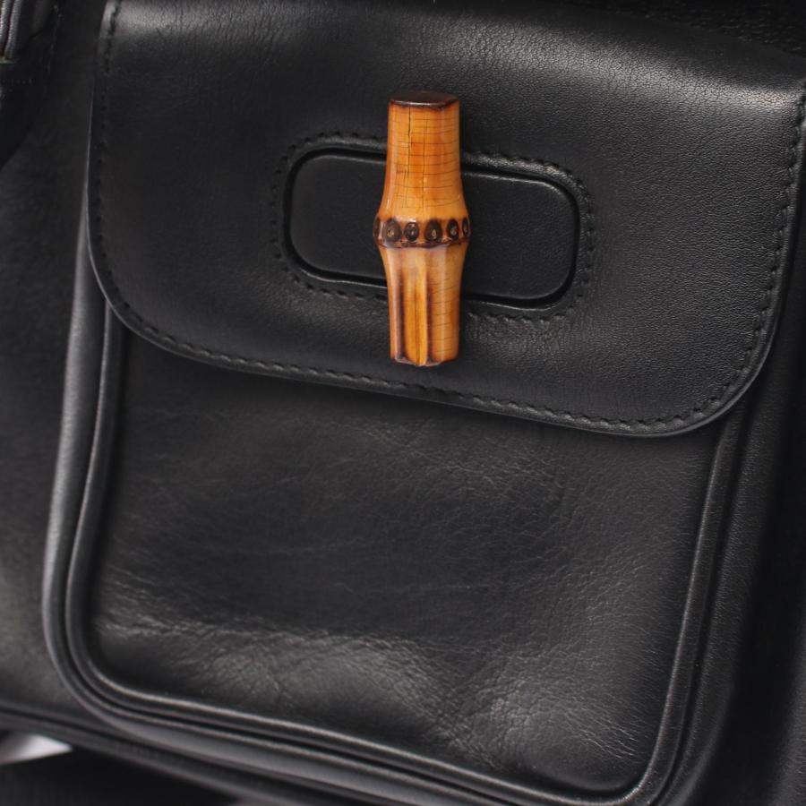 グッチ✨バンブー ターンロック オールレザー 本革 巾着 リュック バックパック GUCCI（グッチ） バンブー ブランドオフ レザー リュックサック バック