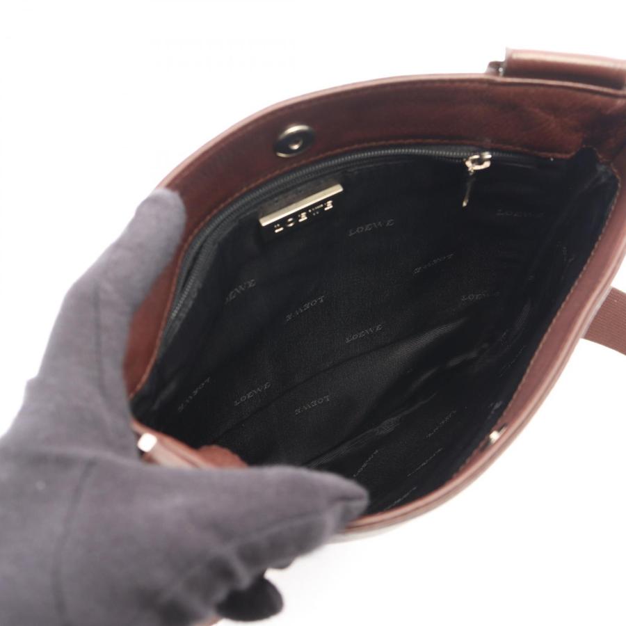 LOEWE（ロエベ） アナグラム ブランドオフ レザー ショルダーバッグ