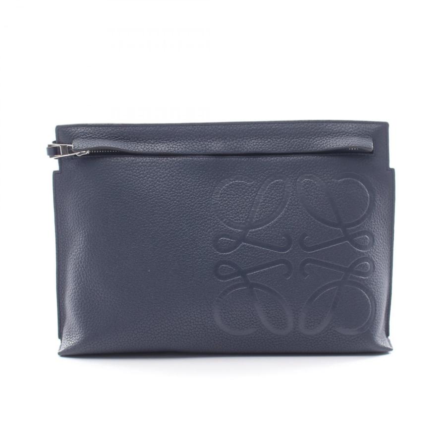 LOEWE（ロエベ） Tポーチ アナグラム ブランドオフ レザー セカンド