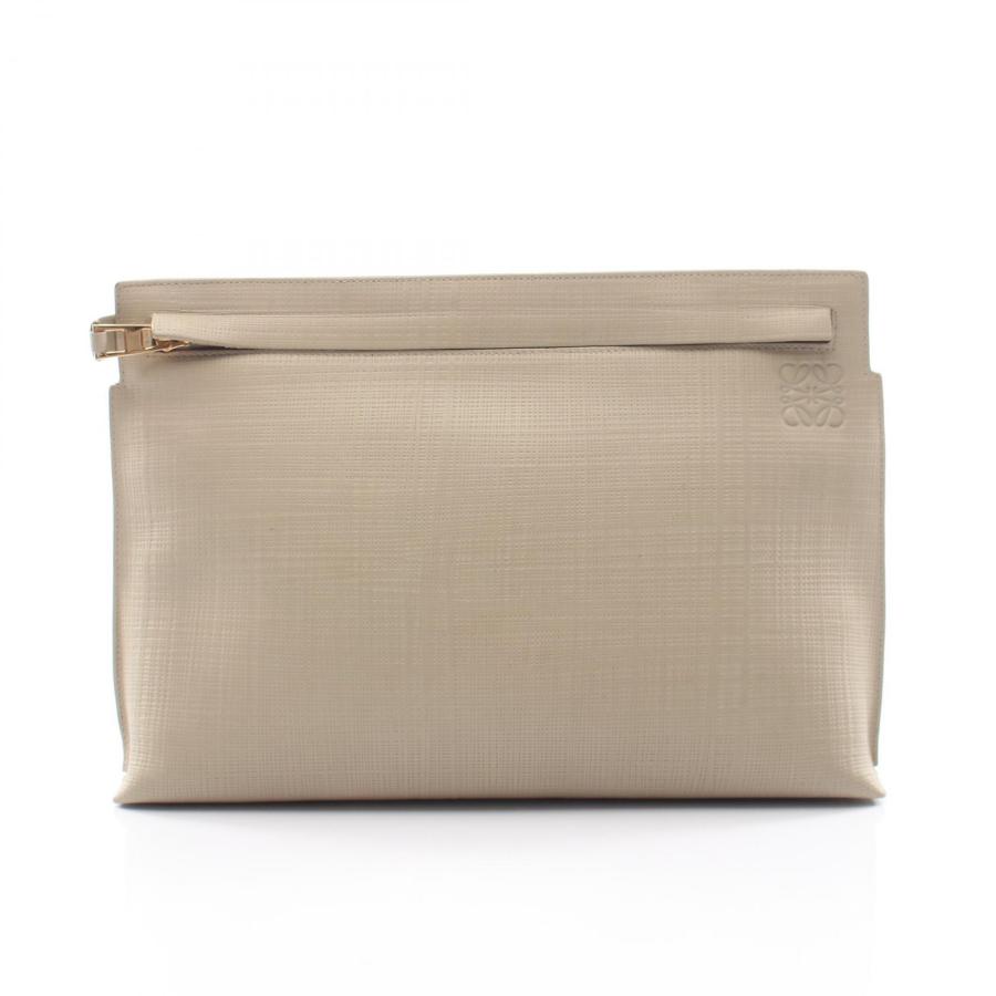 LOEWE（ロエベ） Tポーチ アナグラム ブランドオフ レザー セカンド