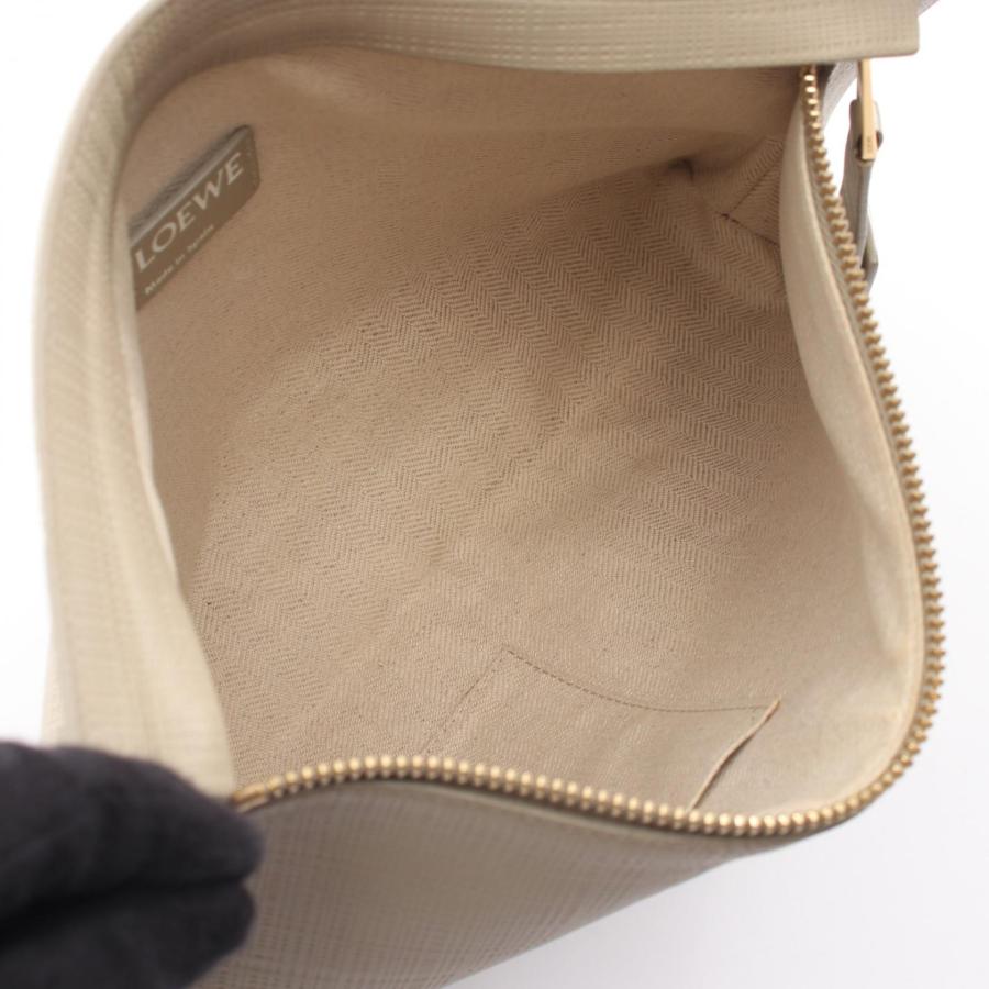 LOEWE（ロエベ） Tポーチ アナグラム ブランドオフ レザー セカンド