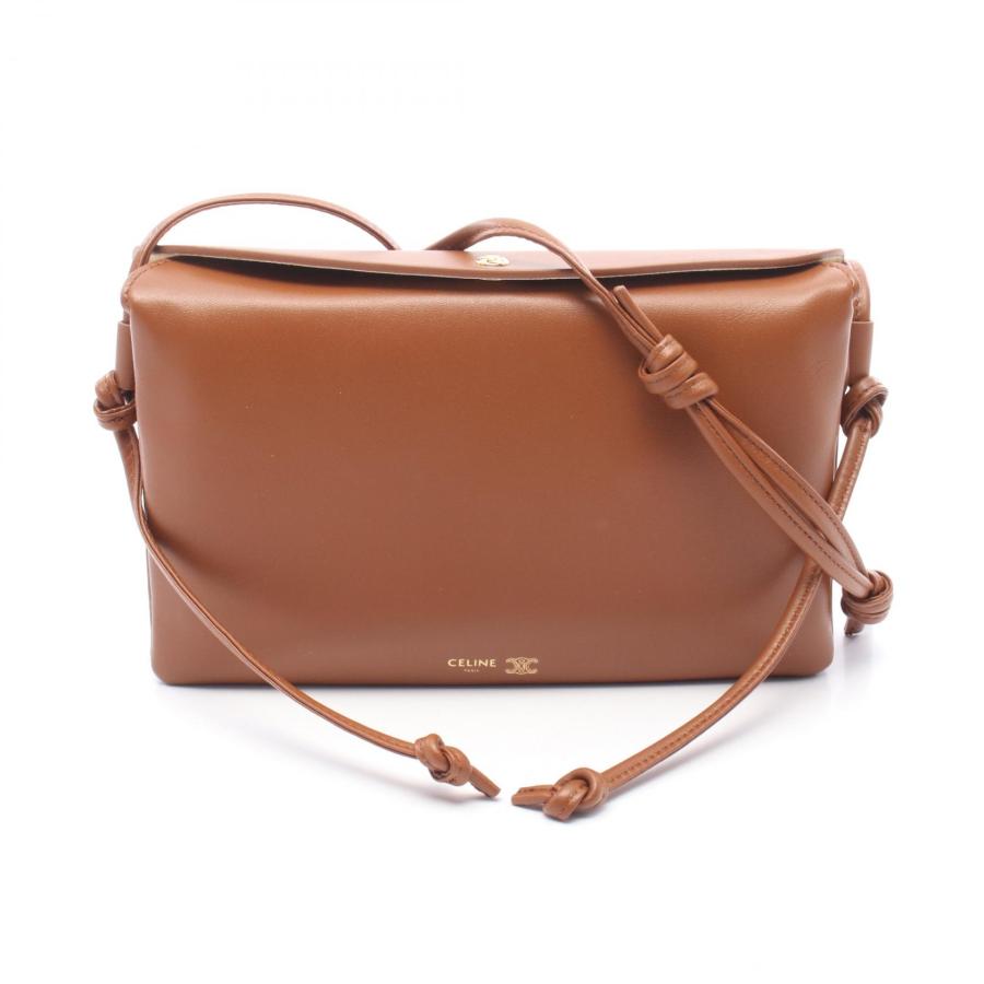 CELINE（セリーヌ） トリオ フラップ ブランドオフ レザー ショルダー
