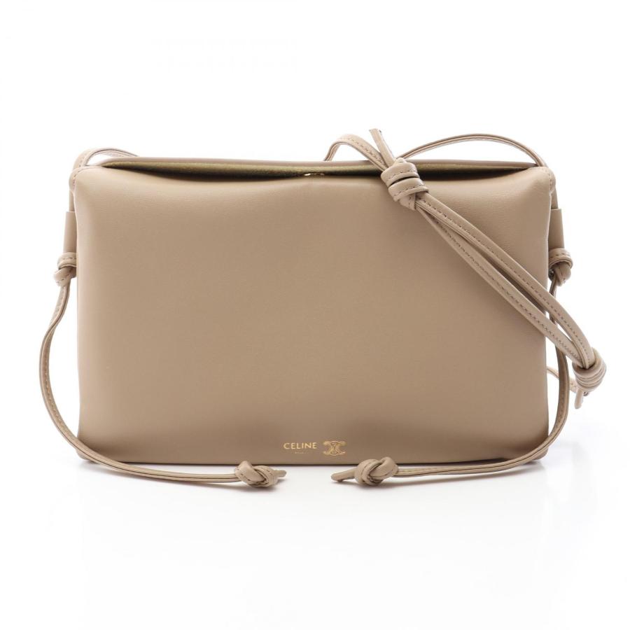CELINE（セリーヌ） トリオ フラップ ブランドオフ レザー ショルダー
