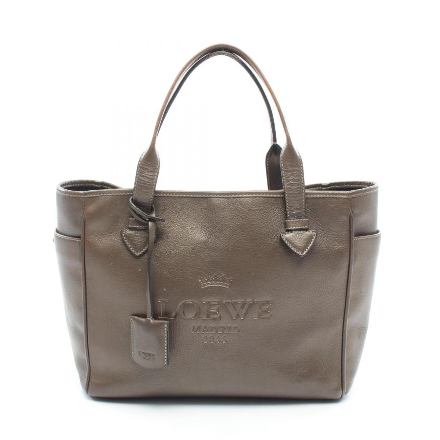 LOEWE（ロエベ） ヘリテージ ブランドオフ レザー トートバッグ レザー