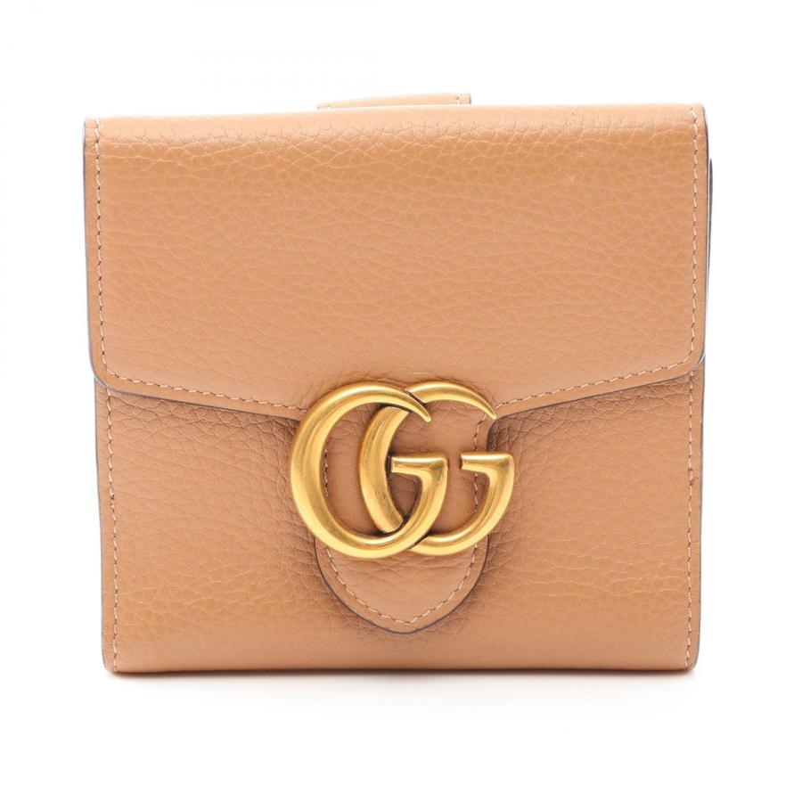 GUCCI（グッチ） GGマーモント ブランドオフ レザー 二つ折り財布