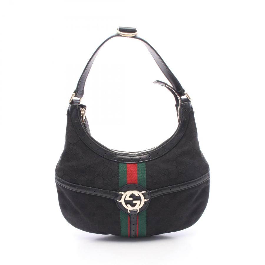 グッチ ハンドバッグ トートバッグ GGキャンバス インターロッキング ブラック GUCCI（グッチ） インターロッキングG GGキャンバス ブランドオフ